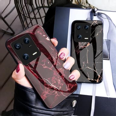 SKALO Xiaomi 13 Pro 5G Marmor Härdat Glas TPU-skal - Motiv 1