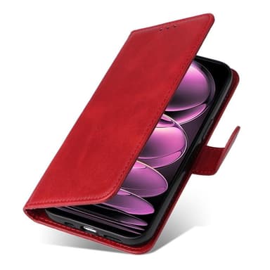 SKALO Xiaomi Redmi Note 12 Pro 5G Plånboksfodral i PU-Läder - Röd