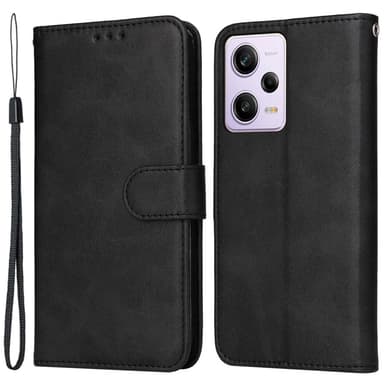 SKALO Xiaomi Redmi Note 12 Pro 5G Plånboksfodral i PU-Läder - Svart
