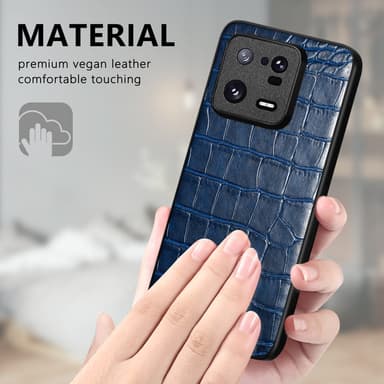 SKALO Xiaomi 13 Pro 5G Krokodil PU-Läder Hybrid Skal - Svart