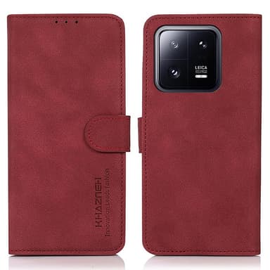 SKALO Xiaomi 13 Pro 5G KHAZNEH Plånboksfodral i PU-Läder - Röd