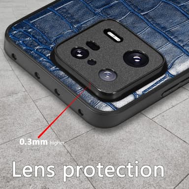 SKALO Xiaomi 13 Pro 5G Krokodil PU-Läder Hybrid Skal - Svart