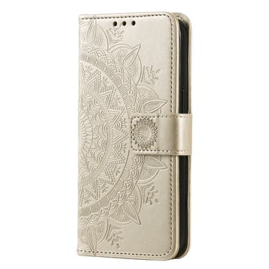 SKALO Xiaomi Redmi 12C 4G Mandala Plånboksfodral - Guld
