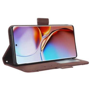 SKALO Motorola Edge 40 Pro 5G 6-FACK Plånboksfodral - Brun