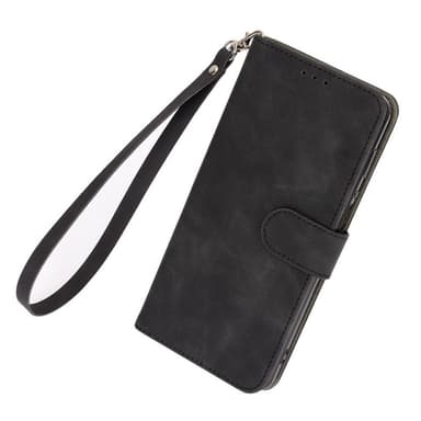 SKALO Motorola Moto G53 5G Matt PU-Läder Plånboksfodral - Svart