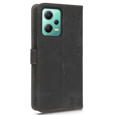 SKALO Xiaomi Redmi Note 12 5G Plånboksfodral i PU-Läder - Svart