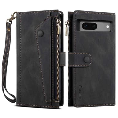SKALO Google Pixel 7a ESEBLE Big Wallet Plånboksfodral - Svart