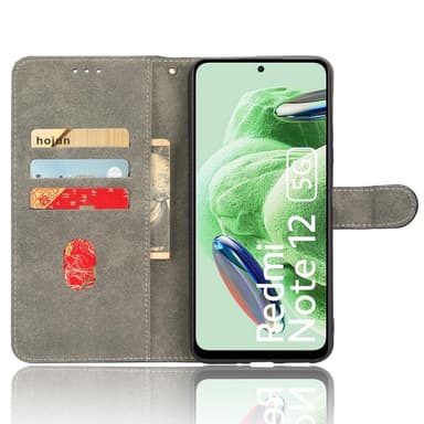 SKALO Xiaomi Redmi Note 12 5G Plånboksfodral i PU-Läder - Svart