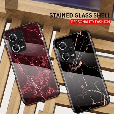 SKALO Xiaomi Redmi Note 12 Pro 5G Marmor Härdat Glas TPU-skal - Motiv 5