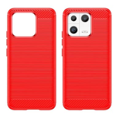 SKALO Xiaomi 13 5G Armor Carbon Stöttåligt TPU-skal - Röd
