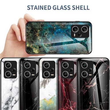 SKALO Xiaomi Redmi Note 12 Pro 5G Marmor Härdat Glas TPU-skal - Motiv 5