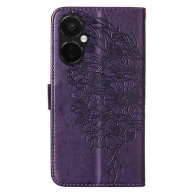 SKALO OnePlus Nord CE 3 Lite 5G Mandala Butterfly Plånboksfodral - Mörklila