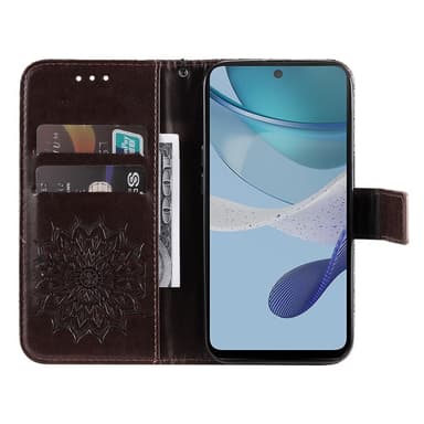 SKALO Motorola Moto G23 4G Mandala Plånboksfodral - Brun