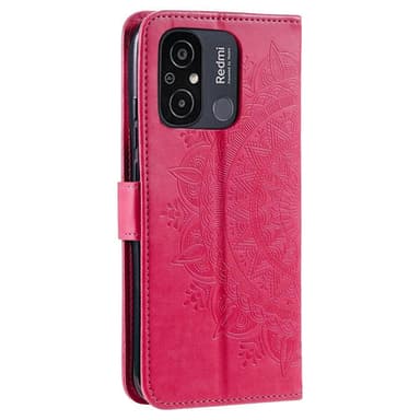 SKALO Xiaomi Redmi 12C 4G Mandala Plånboksfodral - Cerise