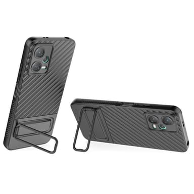 SKALO Xiaomi Redmi Note 12 5G Twill 2.0 TPU skal med ställ - Svart