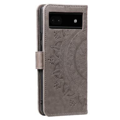SKALO Google Pixel 7a Mandala Plånboksfodral - Grå