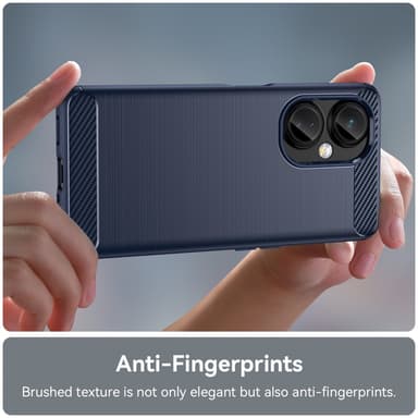 SKALO OnePlus Nord CE 3 Lite 5G Armor Carbon Stöttåligt TPU-skal - Blå