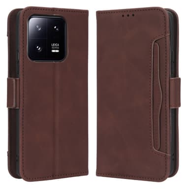SKALO Xiaomi 13 5G 6-FACK Plånboksfodral - Brun