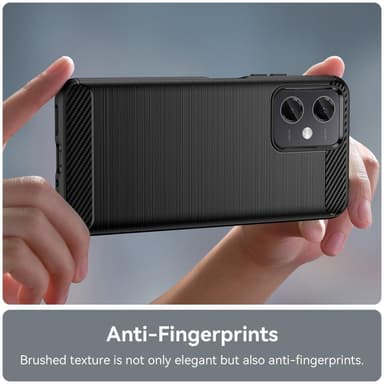 SKALO Xiaomi Redmi Note 12 5G Armor Carbon Stöttåligt TPU-skal - Svart