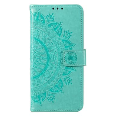 SKALO Motorola Moto G73 5G Mandala Plånboksfodral - Turkos