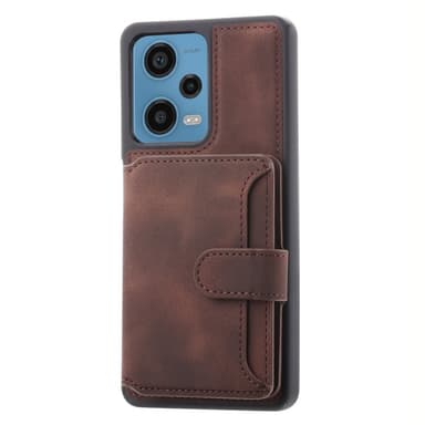SKALO Xiaomi Redmi Note 12 Pro 5G PU Läder Skal med Plånbok - Brun