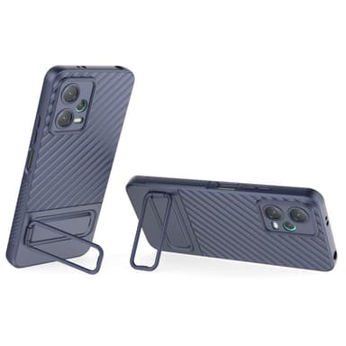 SKALO Xiaomi Redmi Note 12 5G Twill 2.0 TPU skal med ställ - Mörkblå