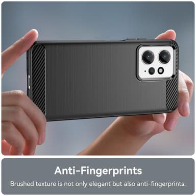 SKALO Xiaomi Redmi Note 12 4G Armor Carbon Stöttåligt TPU-skal - Svart