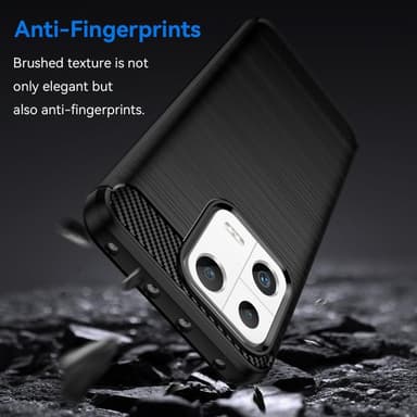 SKALO Xiaomi 13 5G Armor Carbon Stöttåligt TPU-skal - Svart