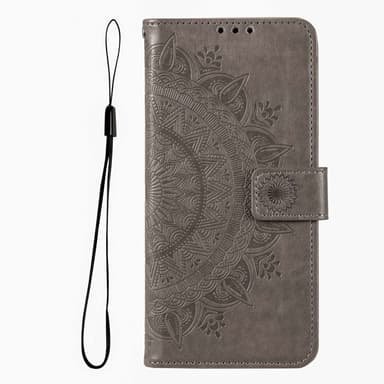 SKALO Xiaomi Redmi Note 12 Pro 5G Mandala Plånboksfodral - Grå