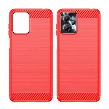 SKALO Motorola Moto G23 4G Armor Carbon Stöttåligt TPU-skal - Röd