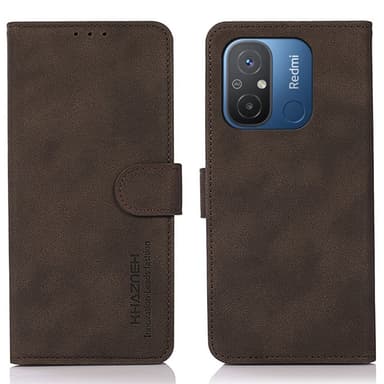 SKALO Xiaomi Redmi 12C 4G KHAZNEH Plånboksfodral i PU-Läder - Brun