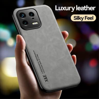 SKALO Xiaomi 13 5G X&E PU-Läder Skal - Mörkgrå
