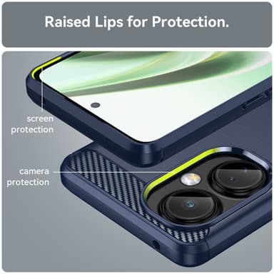 SKALO OnePlus Nord CE 3 Lite 5G Armor Carbon Stöttåligt TPU-skal - Blå
