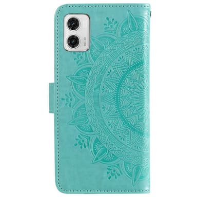 SKALO Motorola Moto G73 5G Mandala Plånboksfodral - Turkos