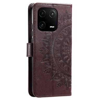 SKALO Xiaomi 13 Pro 5G Mandala Plånboksfodral - Brun
