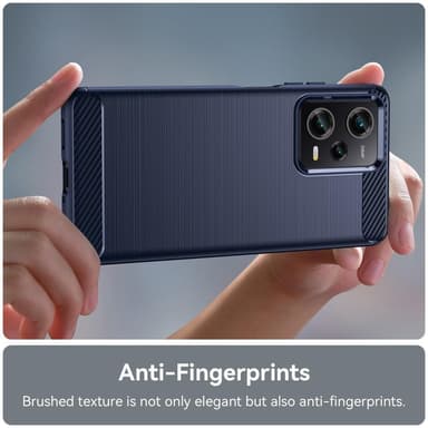 SKALO Xiaomi Redmi Note 12 Pro 5G Armor Carbon Stöttåligt TPU-skal - Blå