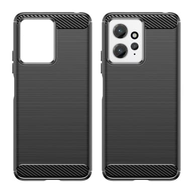 SKALO Xiaomi Redmi Note 12 4G Armor Carbon Stöttåligt TPU-skal - Svart