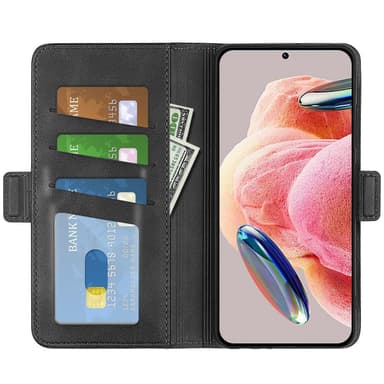 SKALO Xiaomi Redmi Note 12 4G Premium Plånboksfodral - Svart