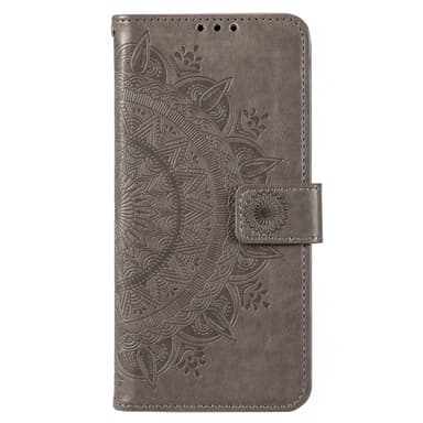 SKALO Motorola Moto G73 5G Mandala Plånboksfodral - Grå