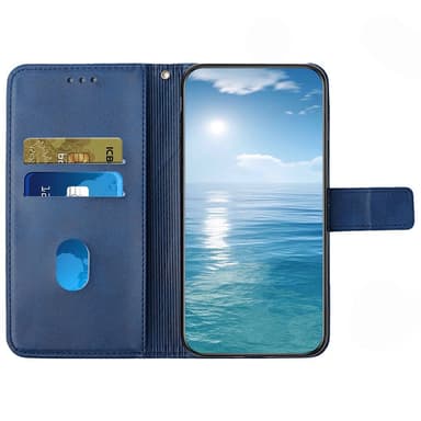 SKALO Xiaomi Redmi Note 12 4G Embossed Plånboksfodral i PU-Läder - Blå
