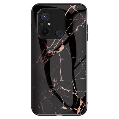 SKALO Xiaomi Redmi 12C 4G Marmor Härdat Glas TPU-skal - Motiv 1