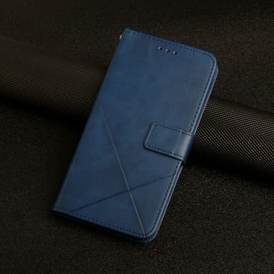 SKALO Xiaomi Redmi Note 12 4G Embossed Plånboksfodral i PU-Läder - Blå