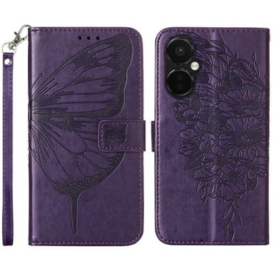 SKALO OnePlus Nord CE 3 Lite 5G Mandala Butterfly Plånboksfodral - Mörklila