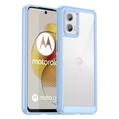 SKALO Motorola Moto G73 5G Transparent TPU Bumper Skal - Blå