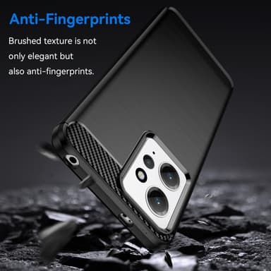 SKALO Xiaomi Redmi Note 12 4G Armor Carbon Stöttåligt TPU-skal - Svart
