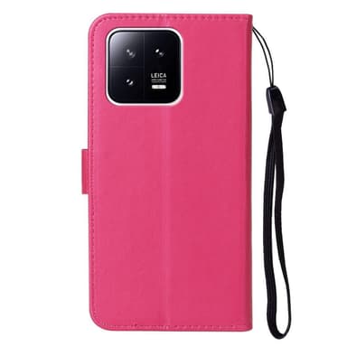 SKALO Xiaomi 13 5G Plånboksfodral i PU-Läder - Cerise