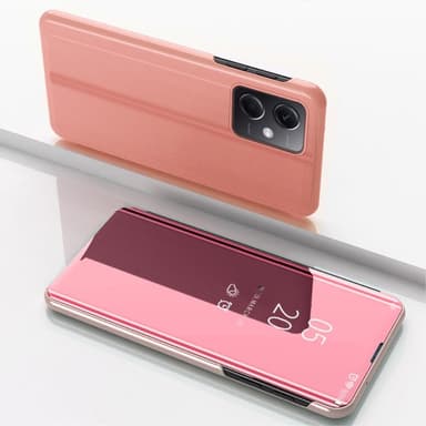 SKALO Xiaomi Redmi Note 12 Pro 5G Clear View Spegel fodral - Rosa