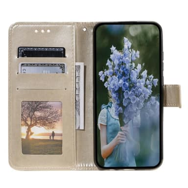 SKALO Motorola Moto G73 5G Mandala Plånboksfodral - Guld