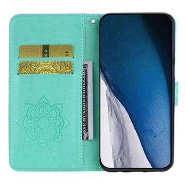 SKALO Motorola Moto G53 5G Mandala Owl Plånboksfodral - Turkos