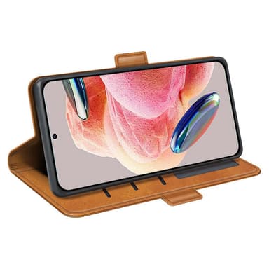 SKALO Xiaomi Redmi Note 12 4G Premium Plånboksfodral - Ljusbrun